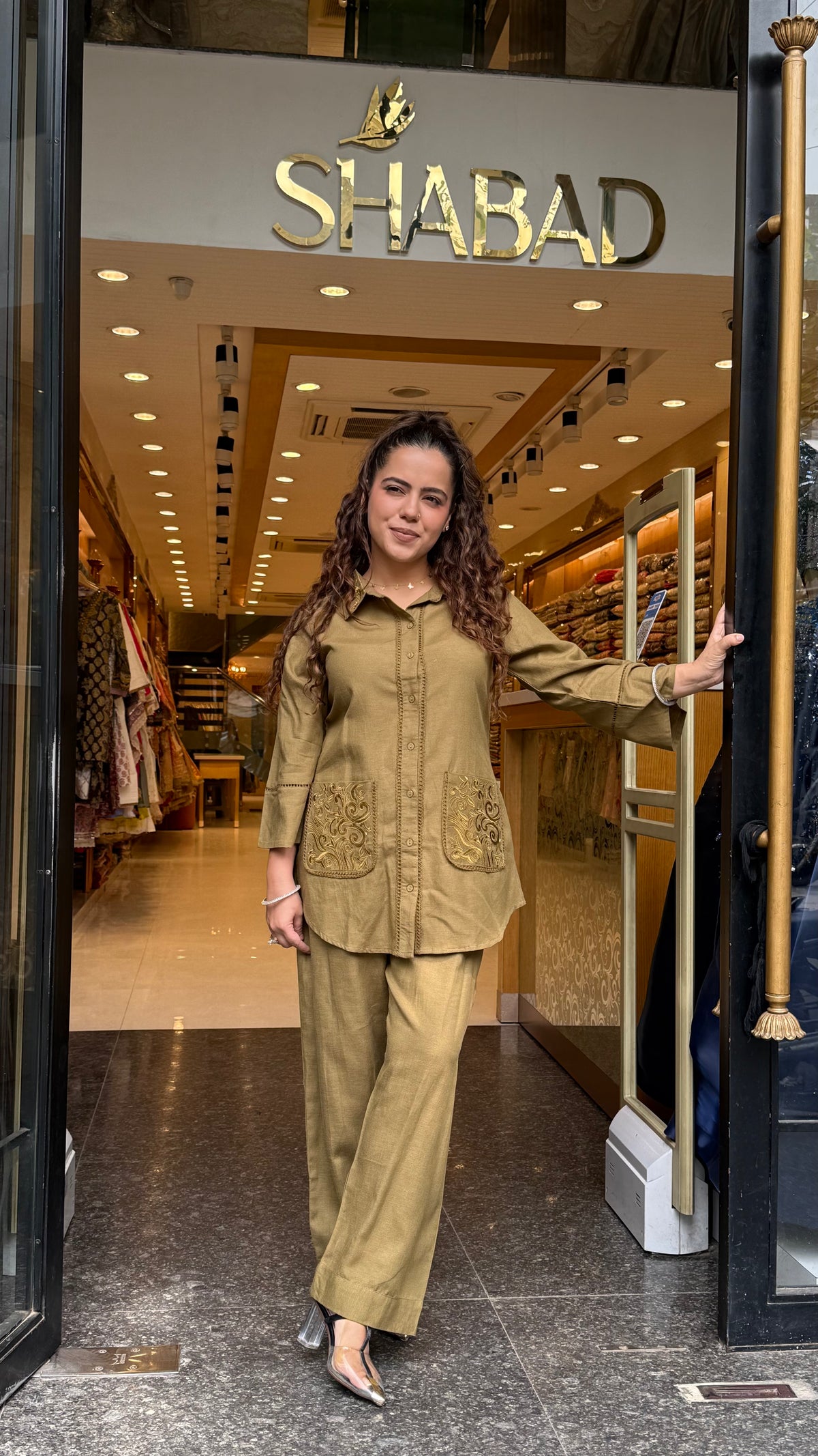 Linen Thread Embroidery Co-Ord Set for Women | Premium Casual Wear | Up to Size 44