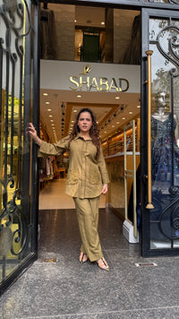 Linen Thread Embroidery Co-Ord Set for Women | Premium Casual Wear | Up to Size 44