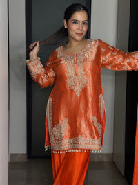 Brocade Shirt with Beads Handwork