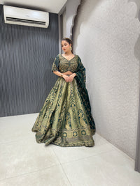 Banarasi Lehenga - Handwoven Bridal Attire with Timeless Elegance