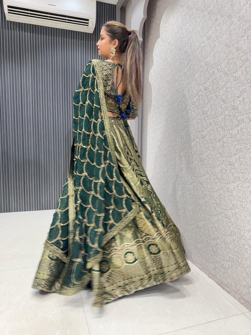 Banarasi Lehenga - Handwoven Bridal Attire with Timeless Elegance