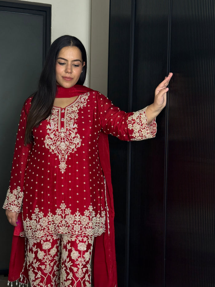 Handworked Suit with Beads work| Up to Size 46