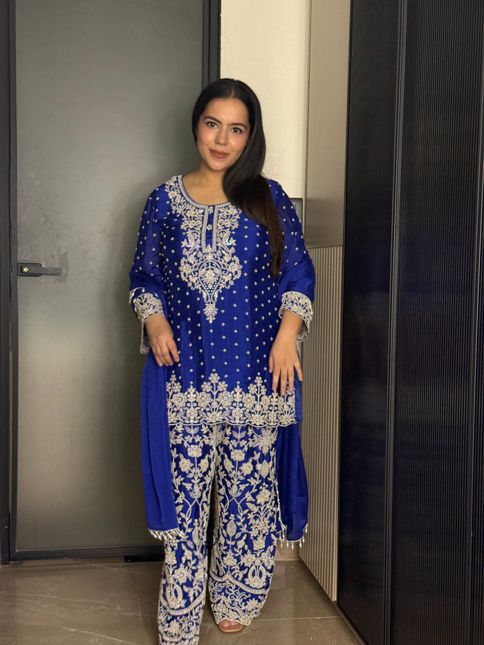 Beaded Work Suit Set | Elegant Handcrafted Design (Up to Size 46)