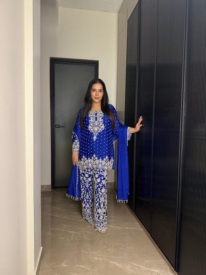 Beaded Work Suit Set | Elegant Handcrafted Design (Up to Size 46)