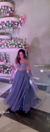 Handcrafted Blouse with Organza Skirt and Dupatta - Elegant Lehenga Set for Special Occasions