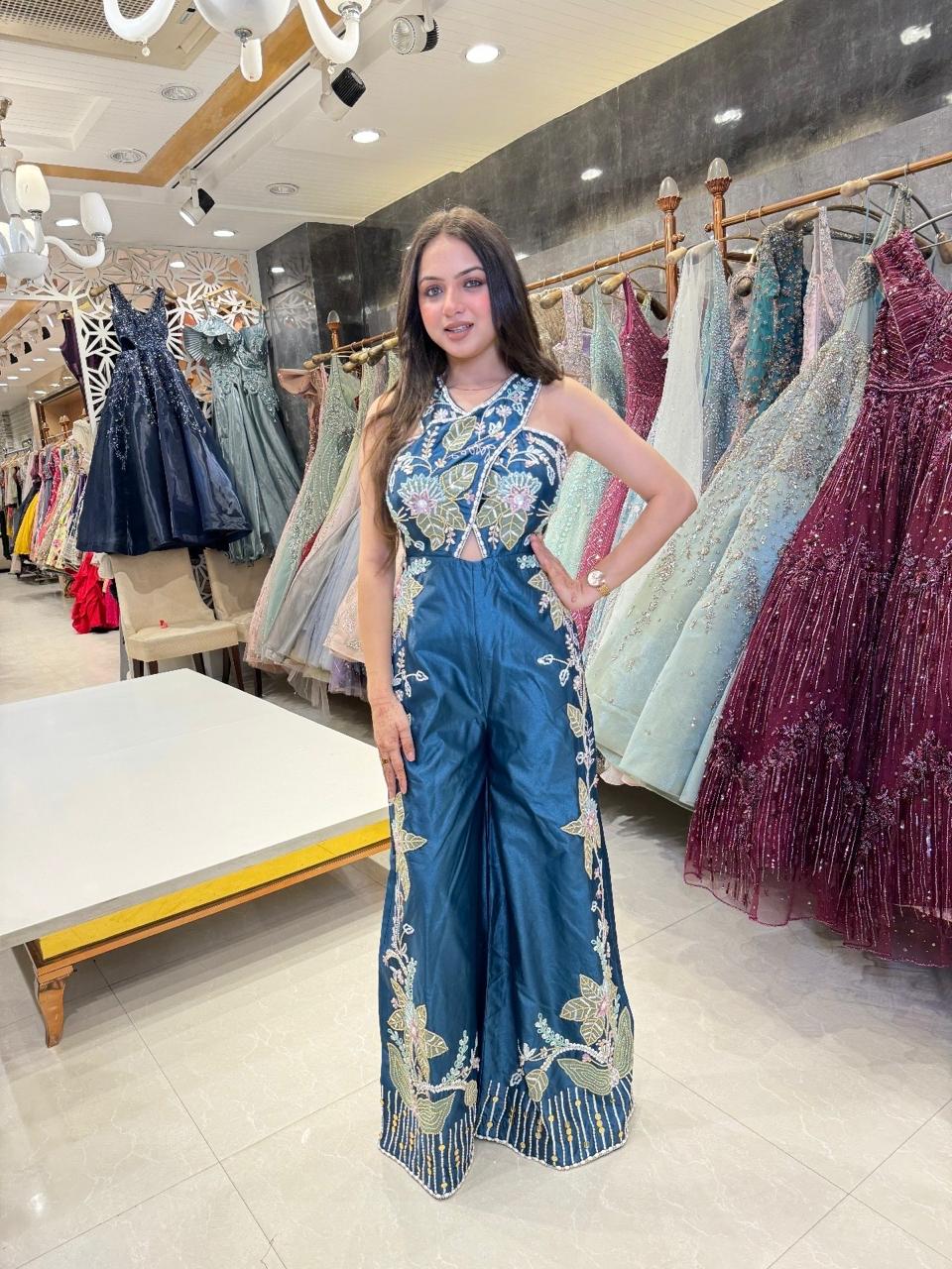 Indo-Western Handwork Jumpsuit for Women | Elegant and Trendy