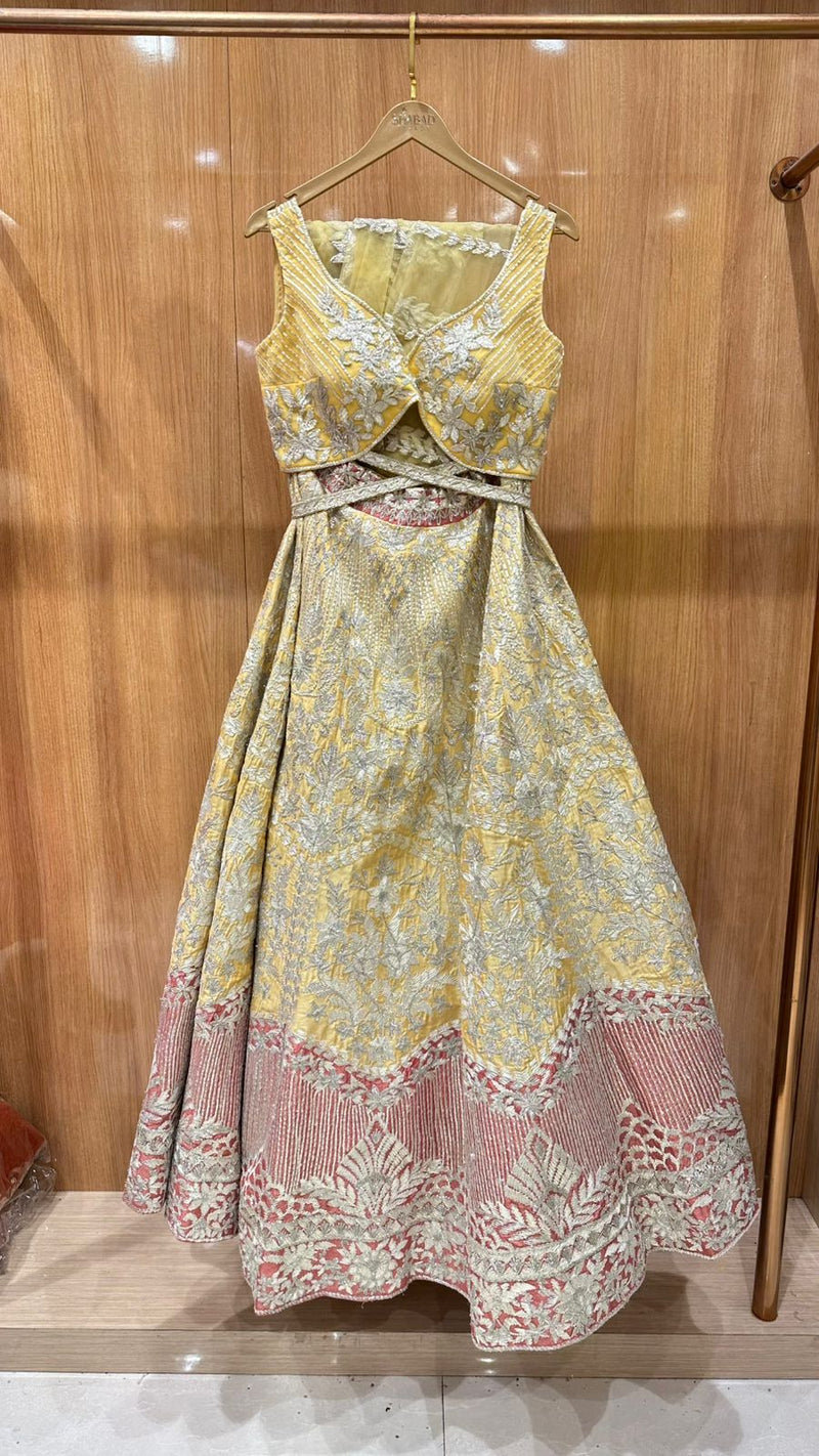 Haldi Special - Intricate Handwork Lehenga