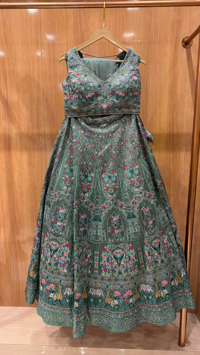 Threadwork Lehenga