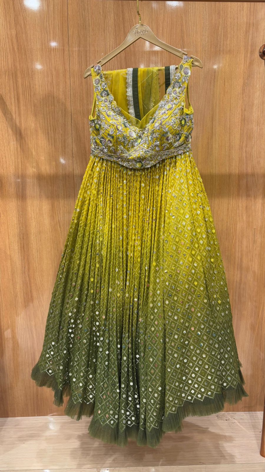 Handcrafted Mirror Work Lehenga & Handwork Blouse