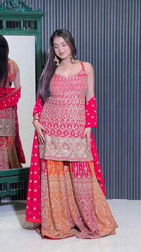 Elegant Georgette Suit with Intricate Zari Embroidery