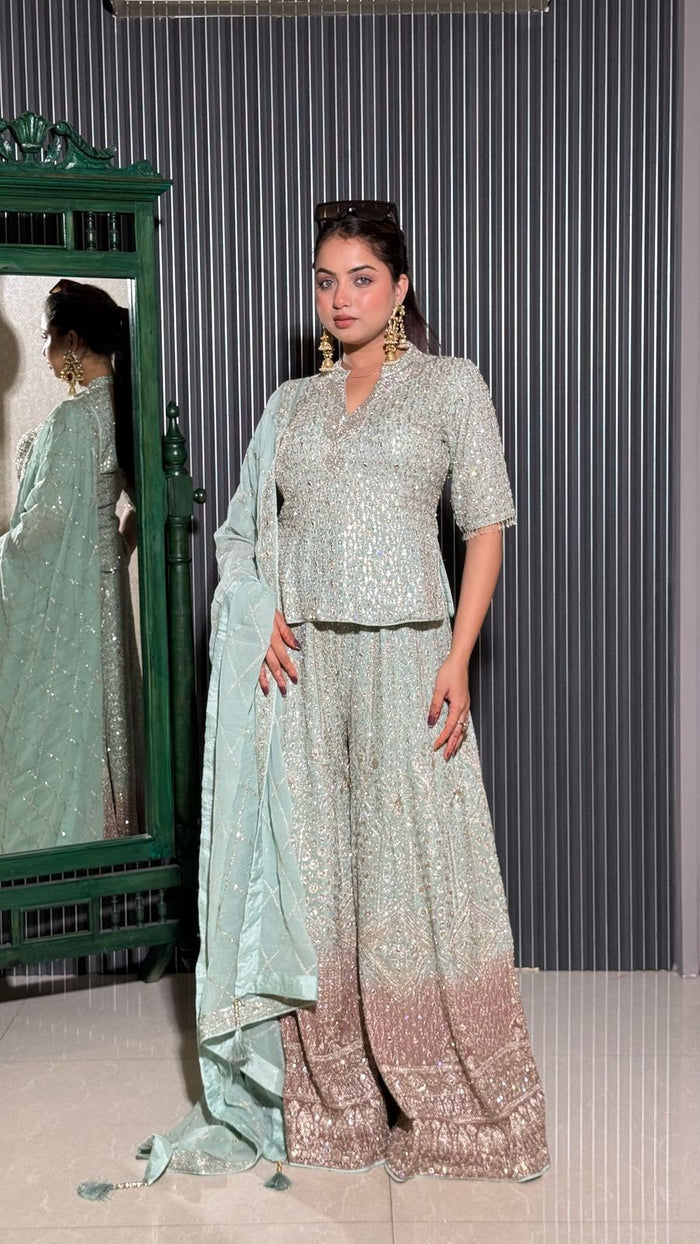 Zari Elegance Indo-Western Ensemble – Fusion of Tradition & Trend