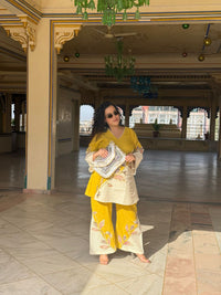 Linen Crochet & Patchwork Coord Set