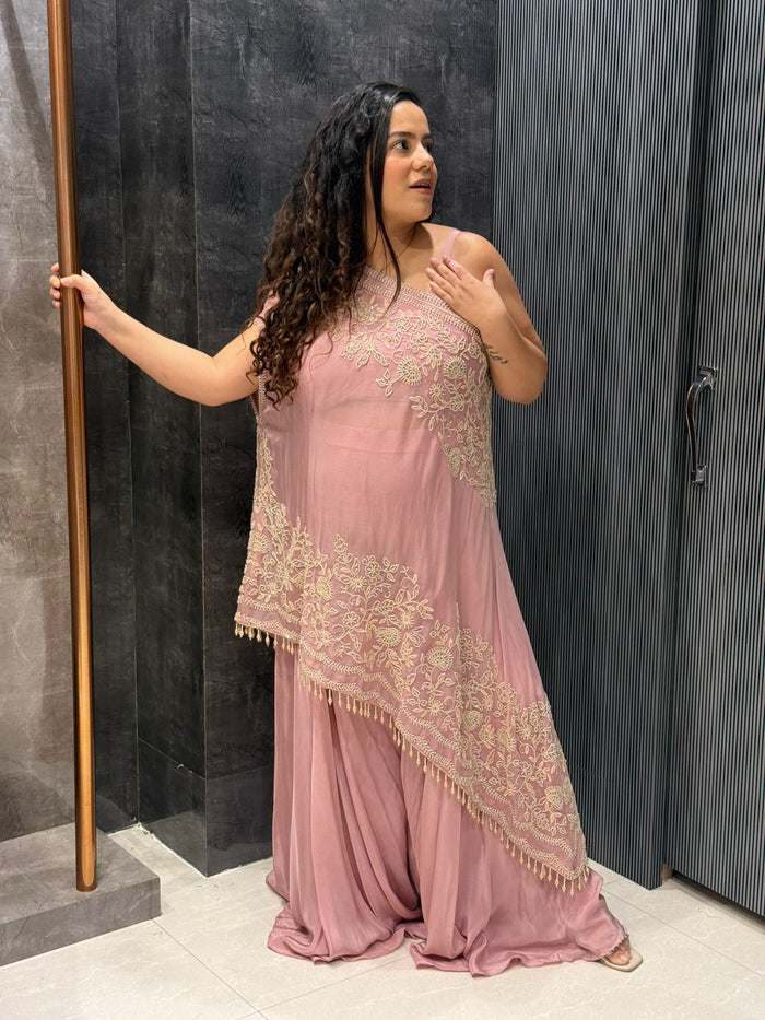 Pearl Mirage Handworked Indo-Western Kaftan Set