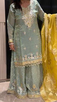 Shimmer Silk Gotta Work Suit Set | Up to Size 46