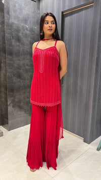 Elegant Georgette Suit with Sequin, Cutdana & Pearl Detailing