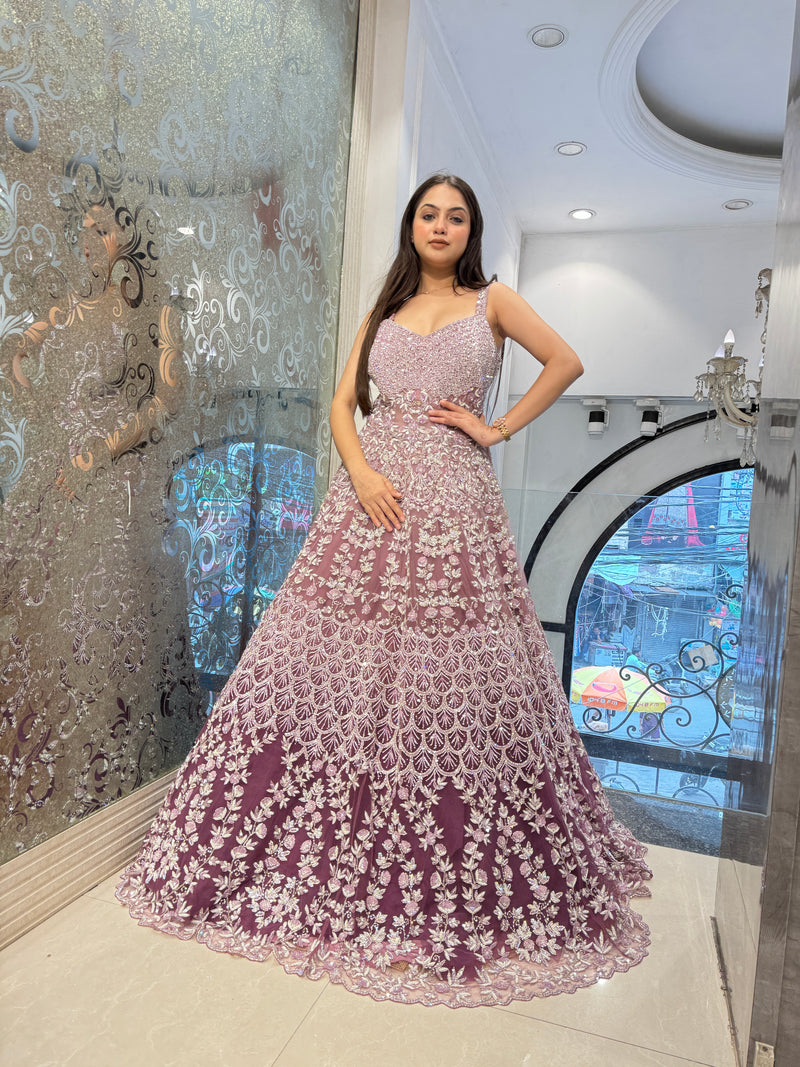 Exclusive Cocktail Gown with Handwork & Cut Dana