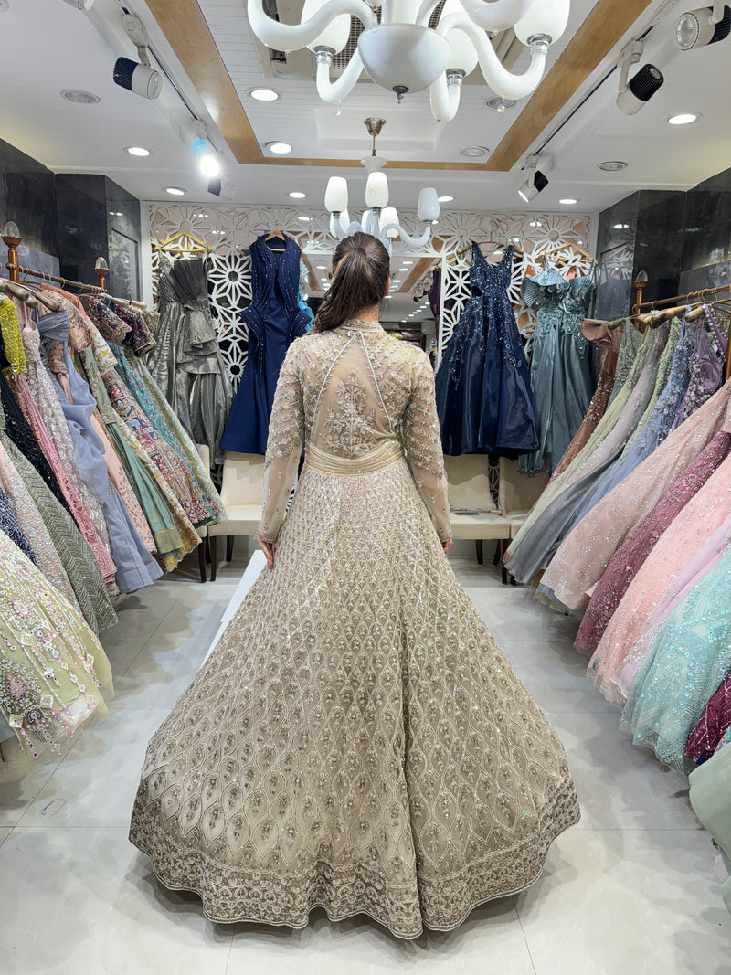 Exclusive Cocktail Gown with Handwork & Cut Dana